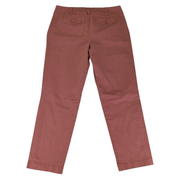 Talbots‎ The Daily Ankle Cropped Pants Women's Size 10 Slim Leg Dark Rose - Picture 2 of 9